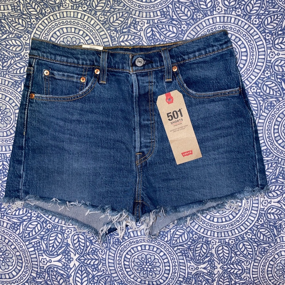 NWT Levi’s 501 High Rive Button Fly Shorts size 29